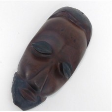 Native Folk Art Mask Hand Carved Hard Wood Man Face Wall Hanging Decor 12 inch   153130953641